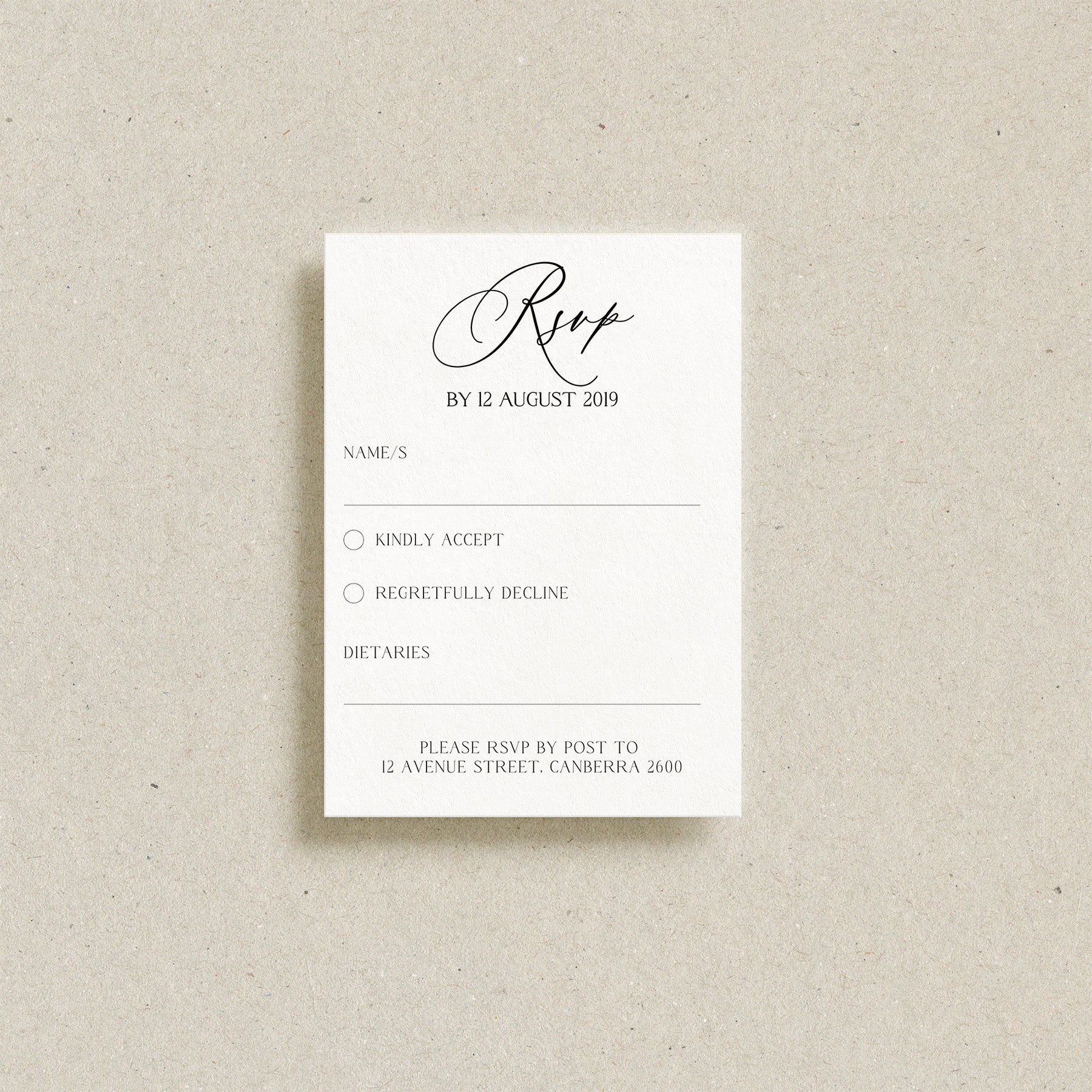 Nicholls RSVP Card