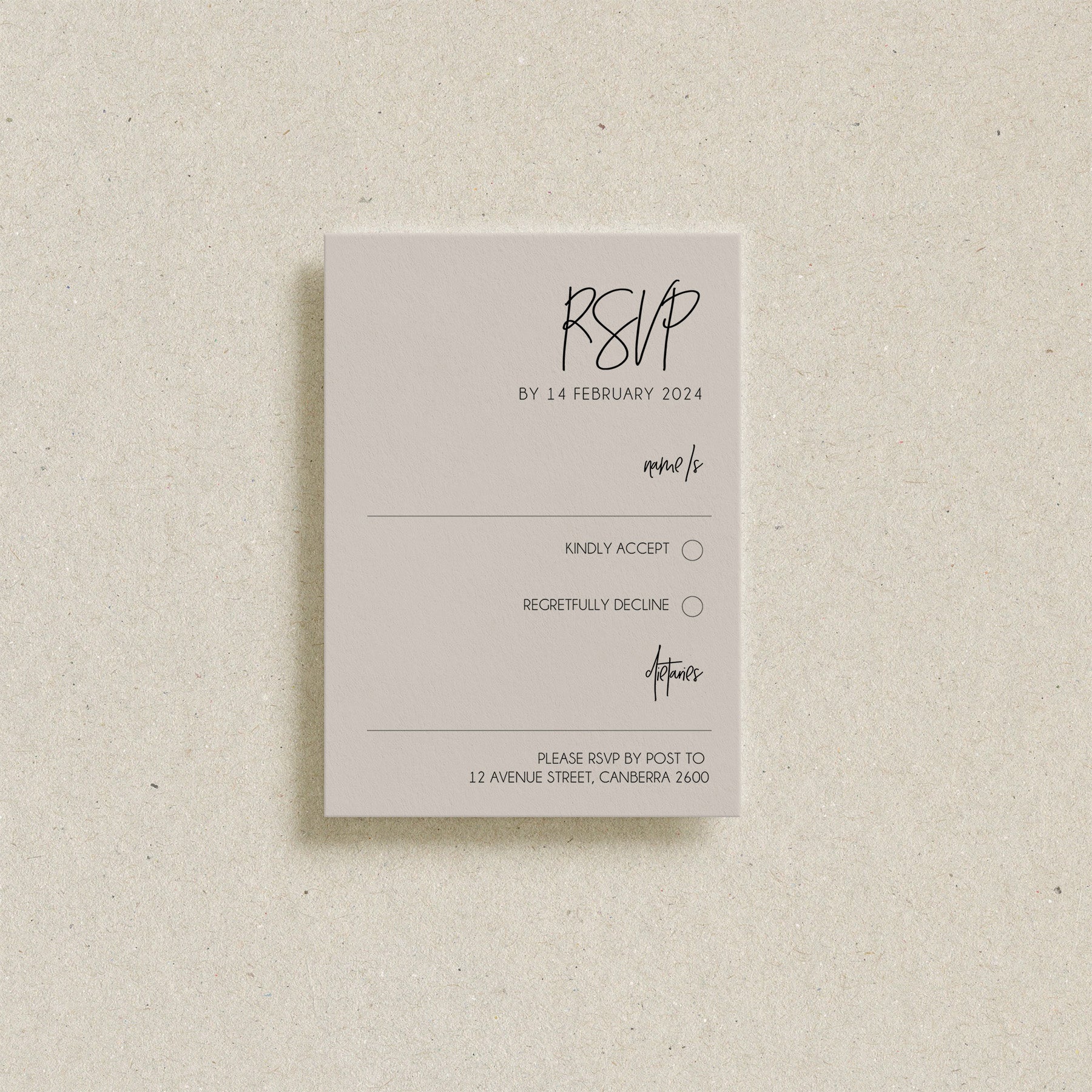 Coldstream RSVP Card