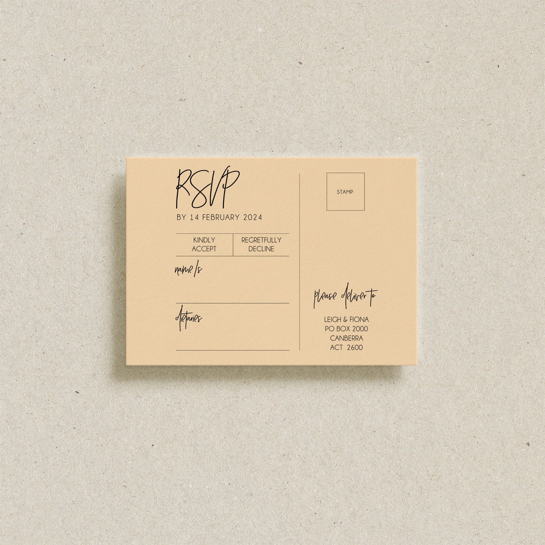 Coldstream RSVP Card