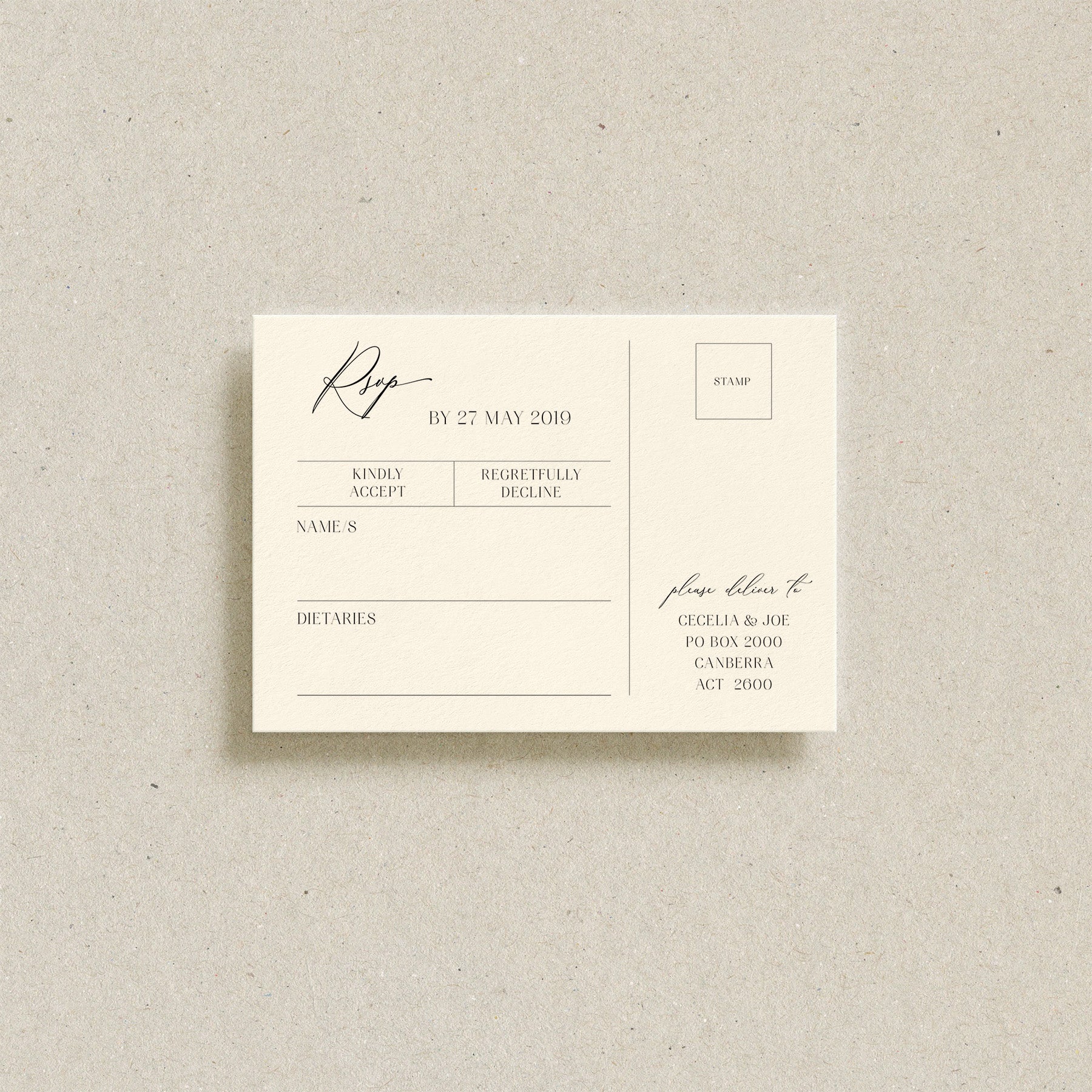 Elliot RSVP Card