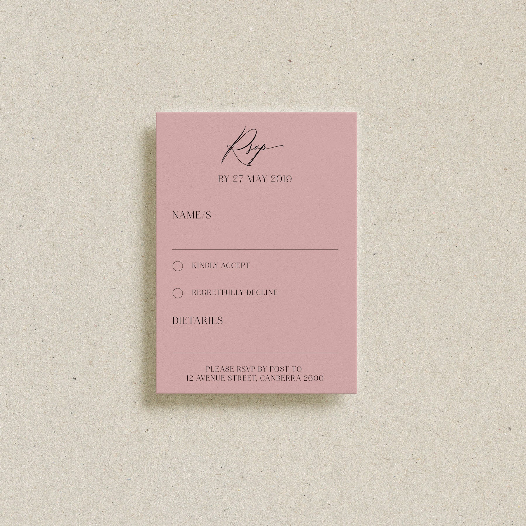 Elliot RSVP Card