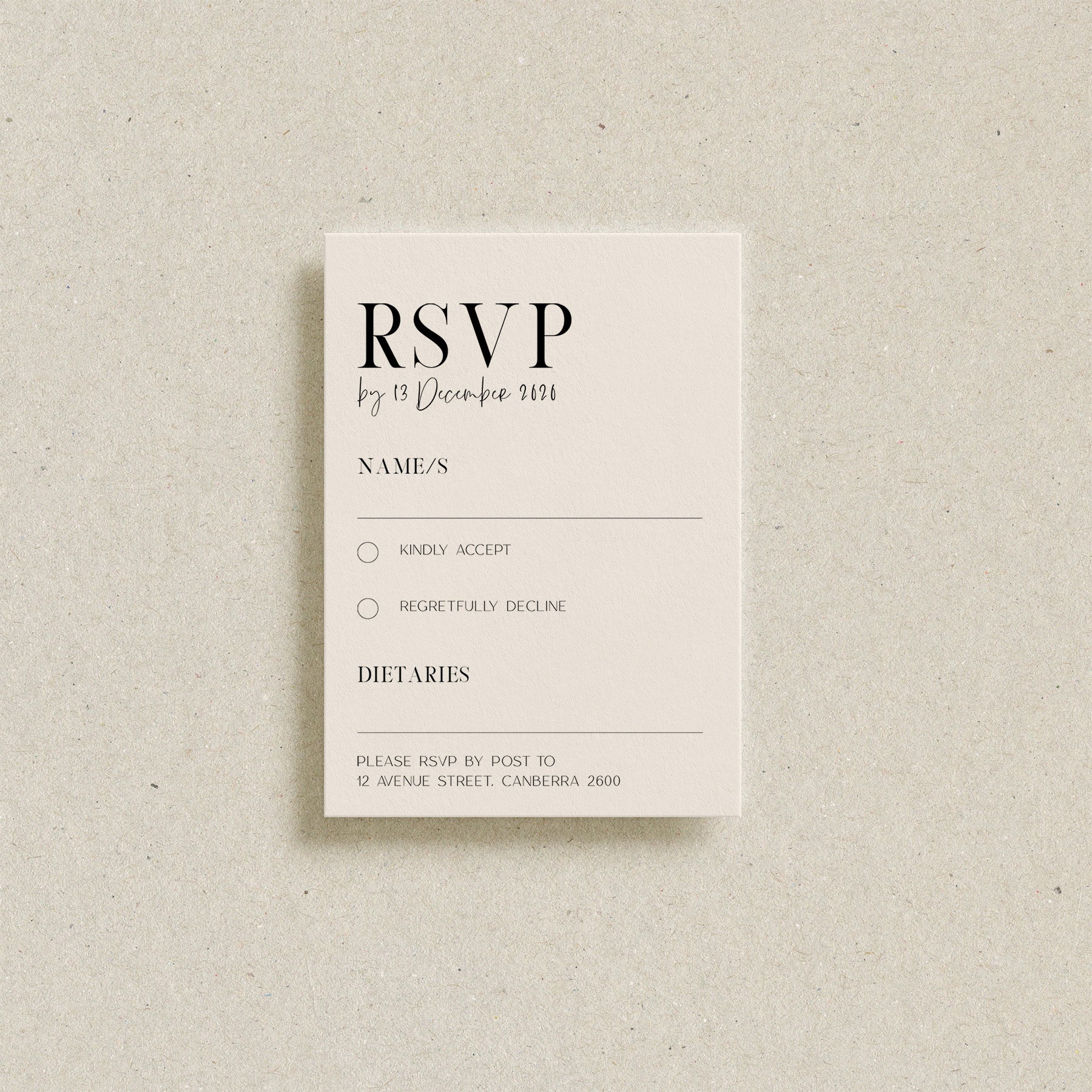 Forrest RSVP Card