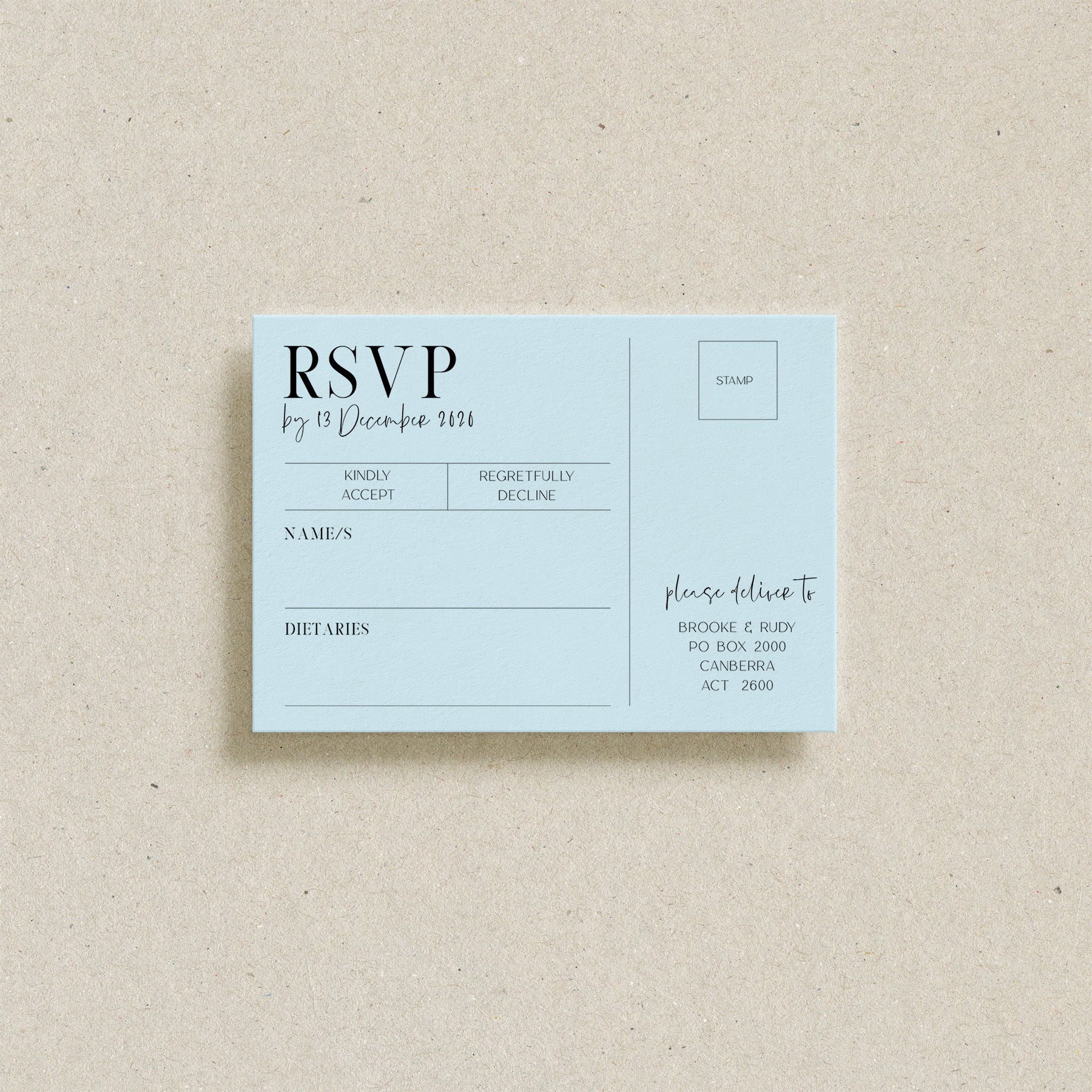 Forrest RSVP Card