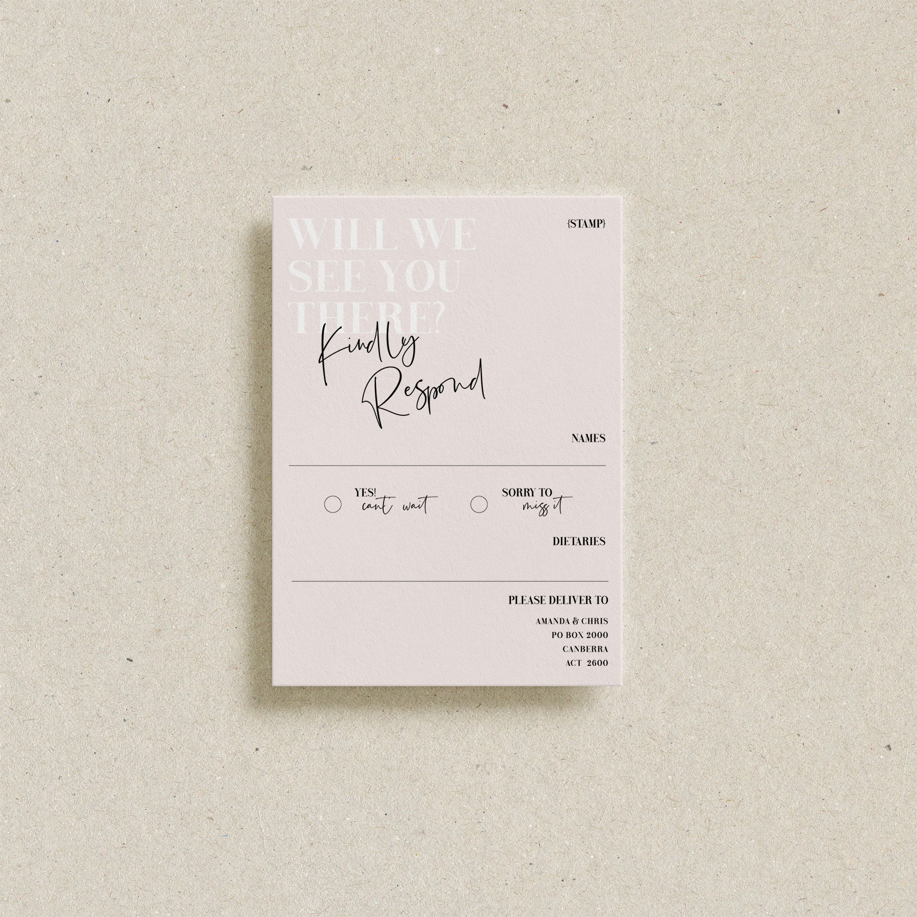 Bawley RSVP Card