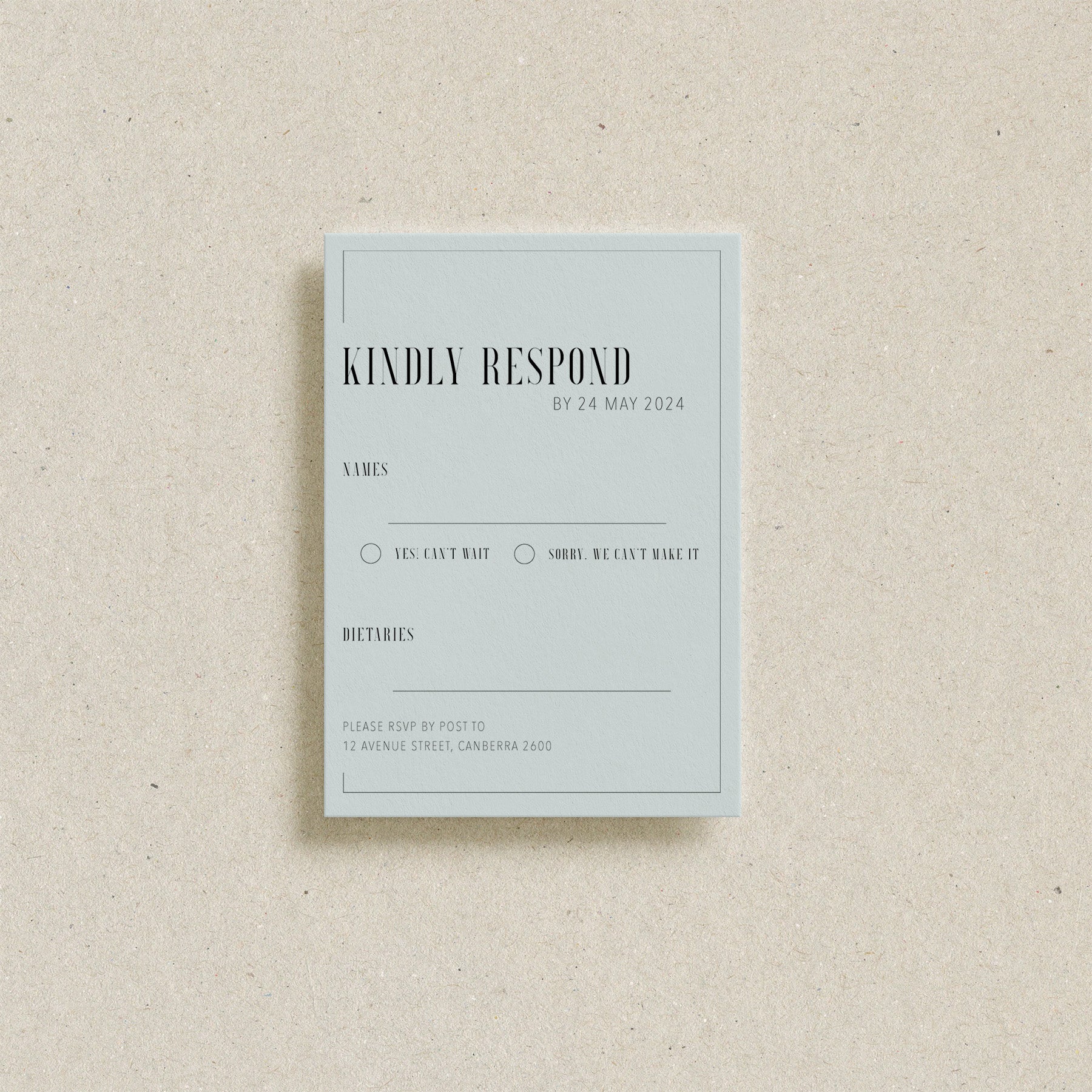 Braidwood RSVP Card