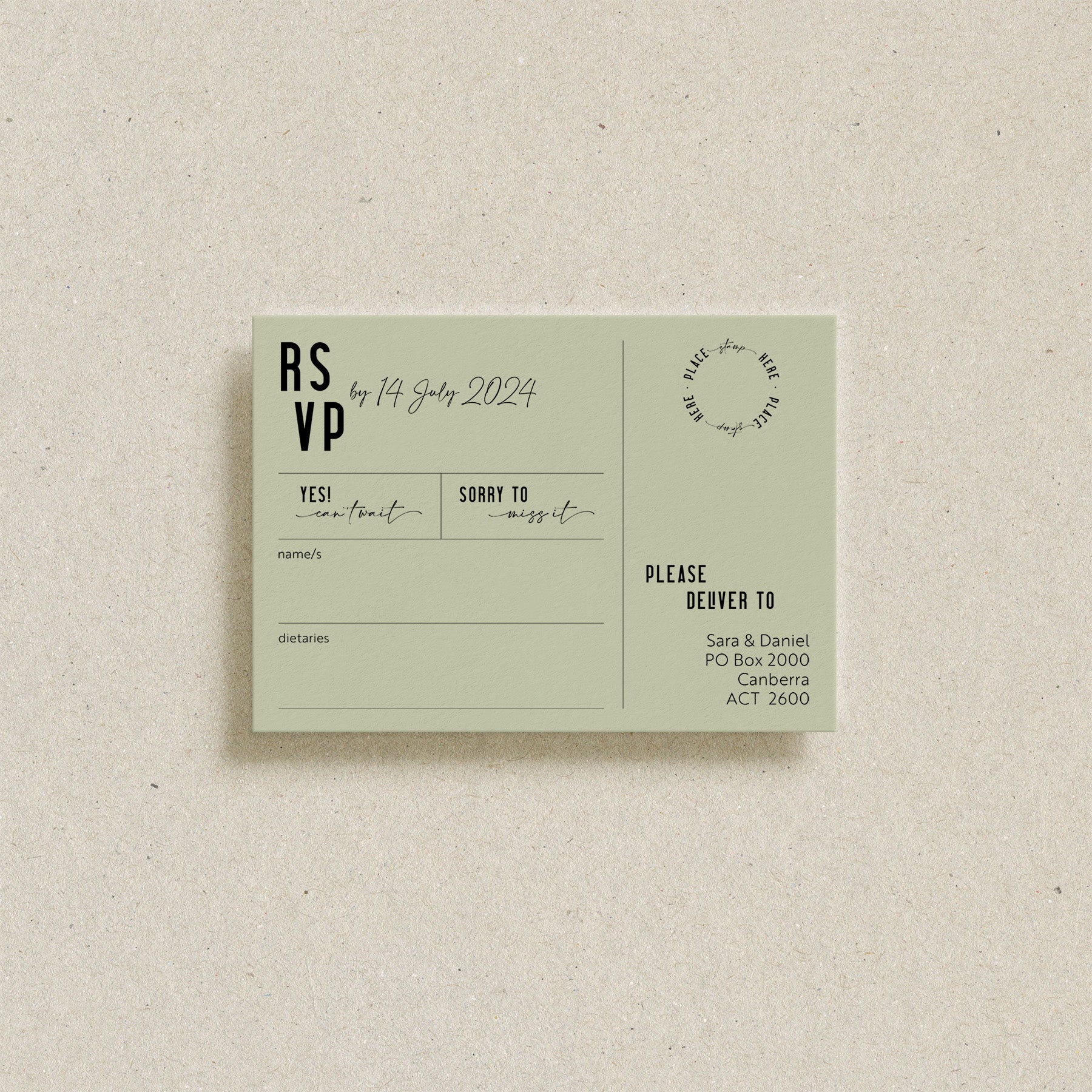 Springrange RSVP Card