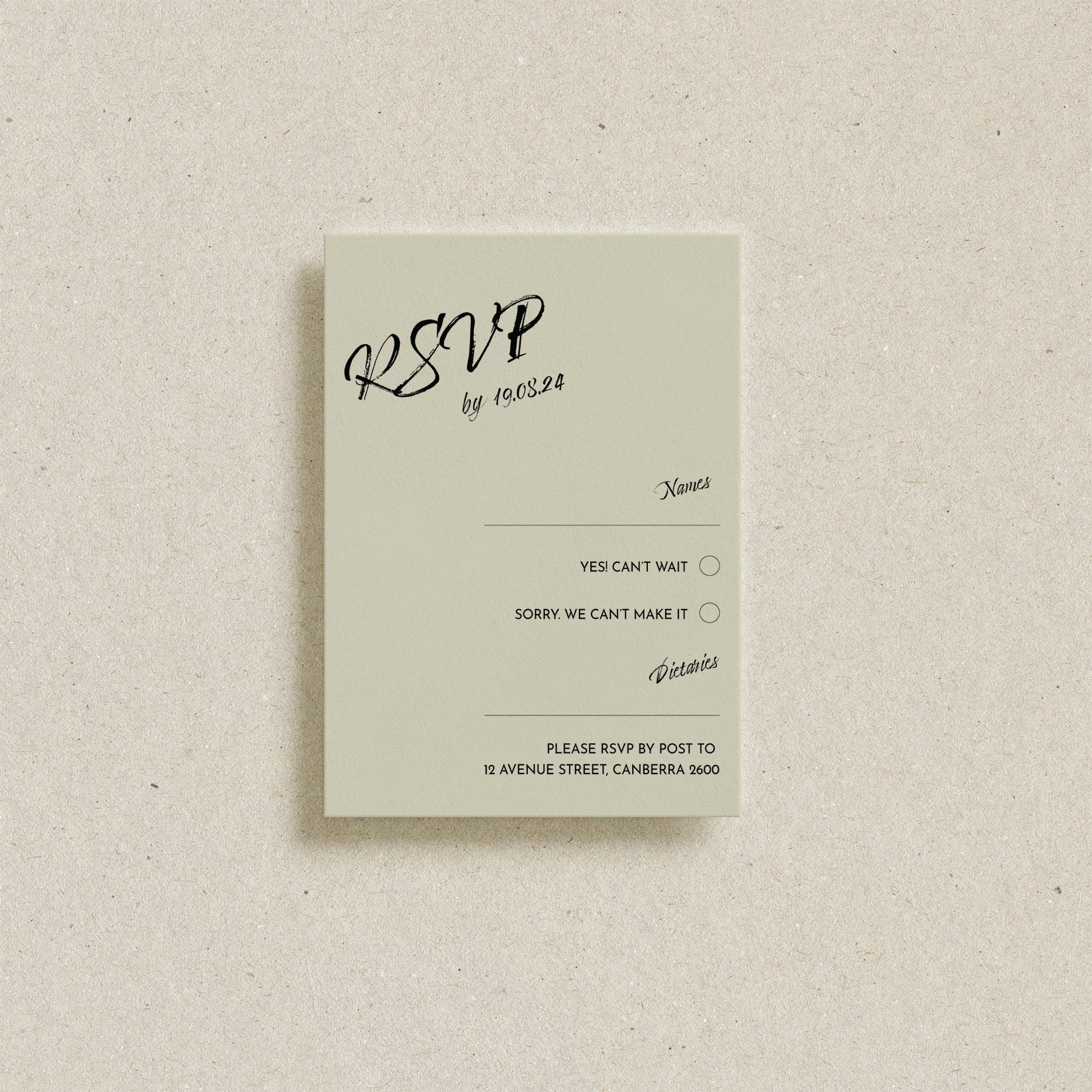 Acton RSVP Card