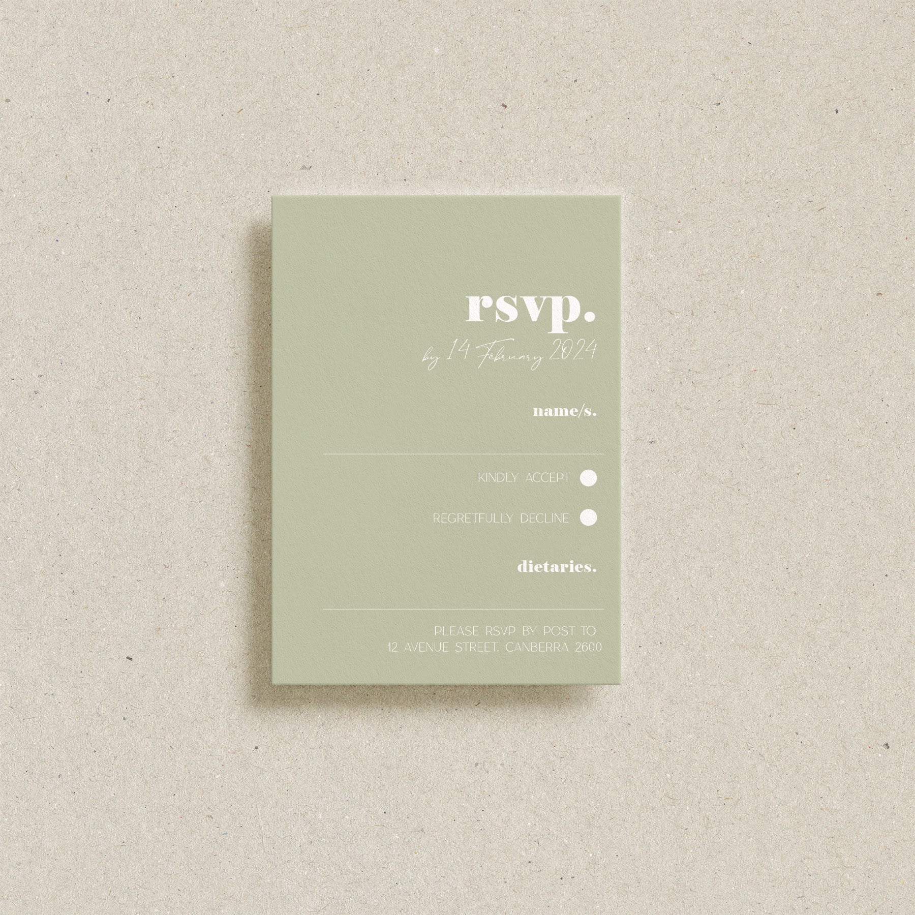 Yarra RSVP Card