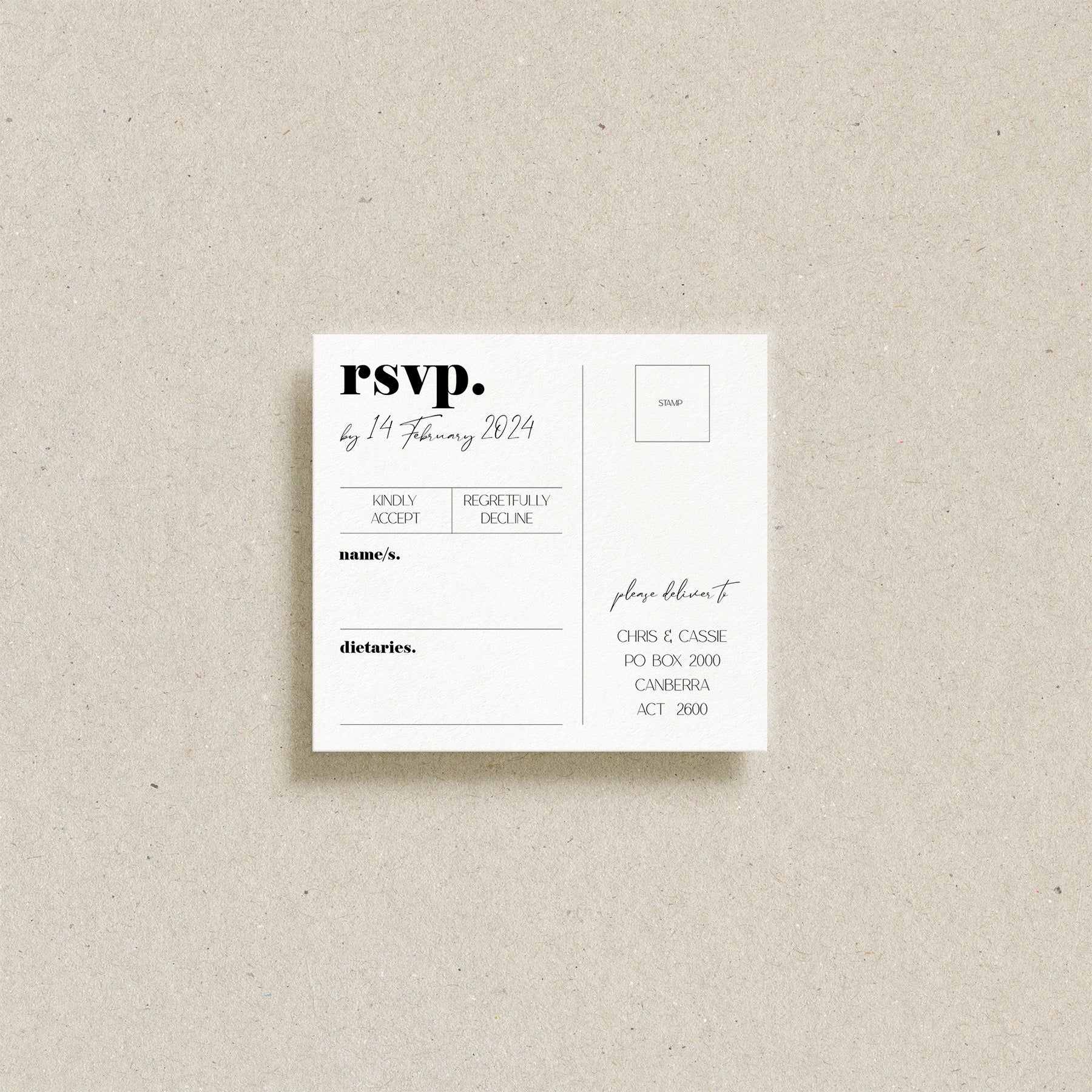 Yarra RSVP Card